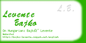 levente bajko business card